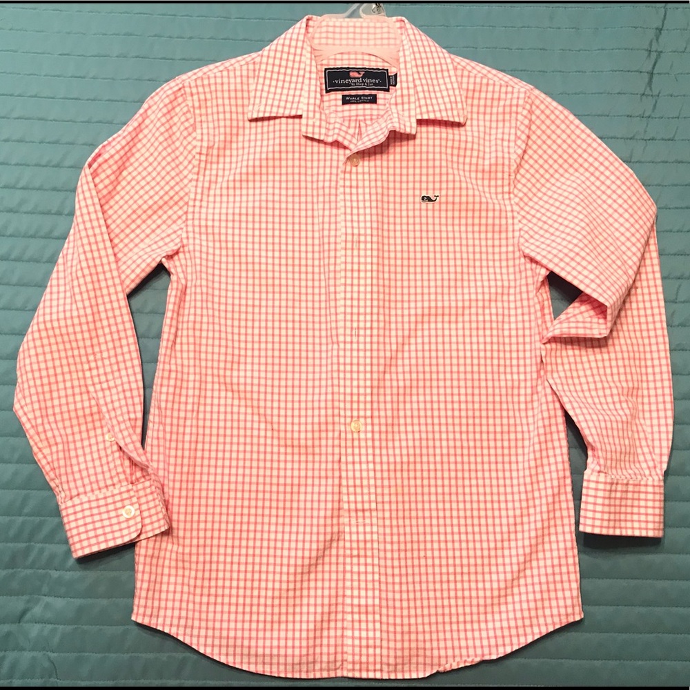 Vineyard Vines Pink and white shirt